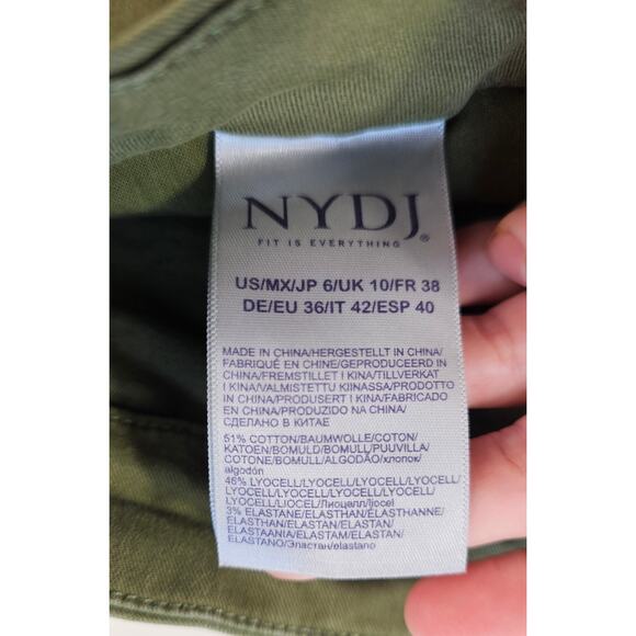 NYDJ size 12 green cropped ankle pants lift tuck EUC Career casual comfort fit - Picture 4 of 8